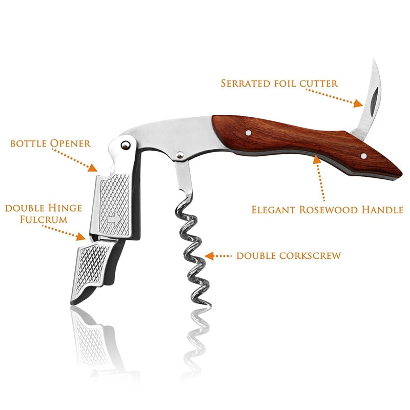 Elegant Corkscrew with Wooden Handle – Make the date unforgettable