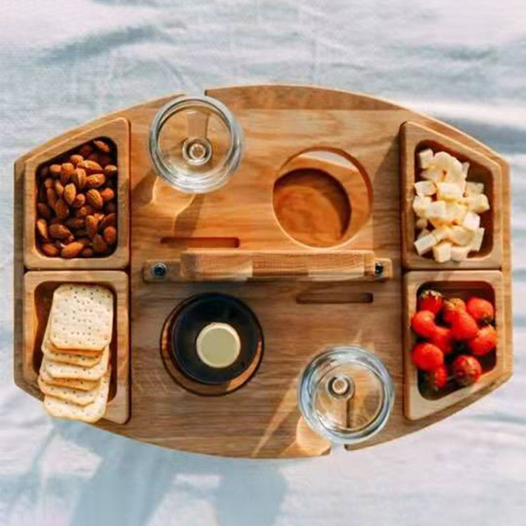 Romantisk Vinstativ til Picnic – Bærbart & Stilfuldt