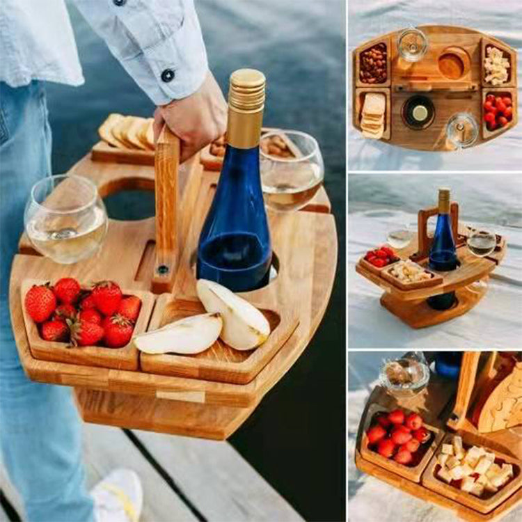 Romantisk Vinstativ til Picnic – Bærbart & Stilfuldt